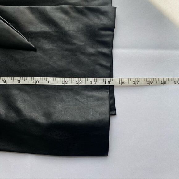 NWT Jason Wu Black Faux Leather Wrap Mini Skirt Size Small - Picture 16 of 16